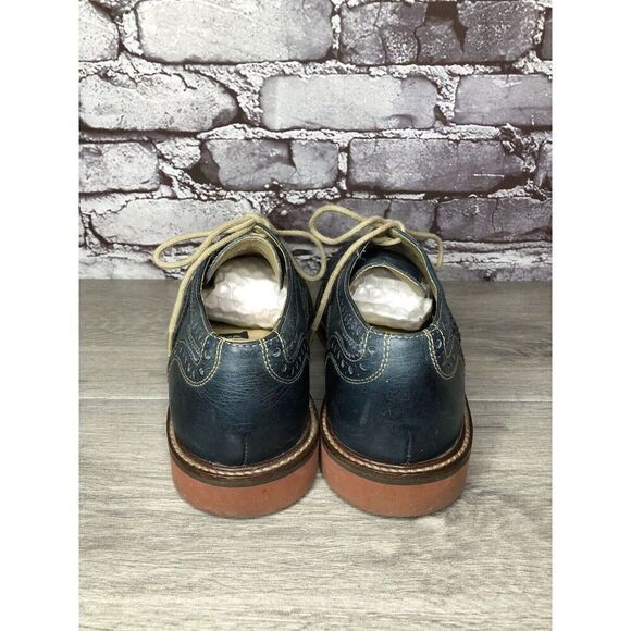 1901 Blue Leather Wingtip Oxfords Lace Up Shoes Men's Sz 9.5M US/43EU M72913 - Picture 5 of 16